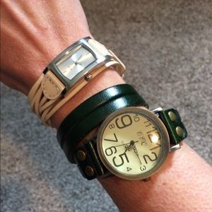2 faux leather watches for Fall! 🍂🍁
